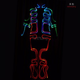 dmx 512 programmable led light tron dance suit